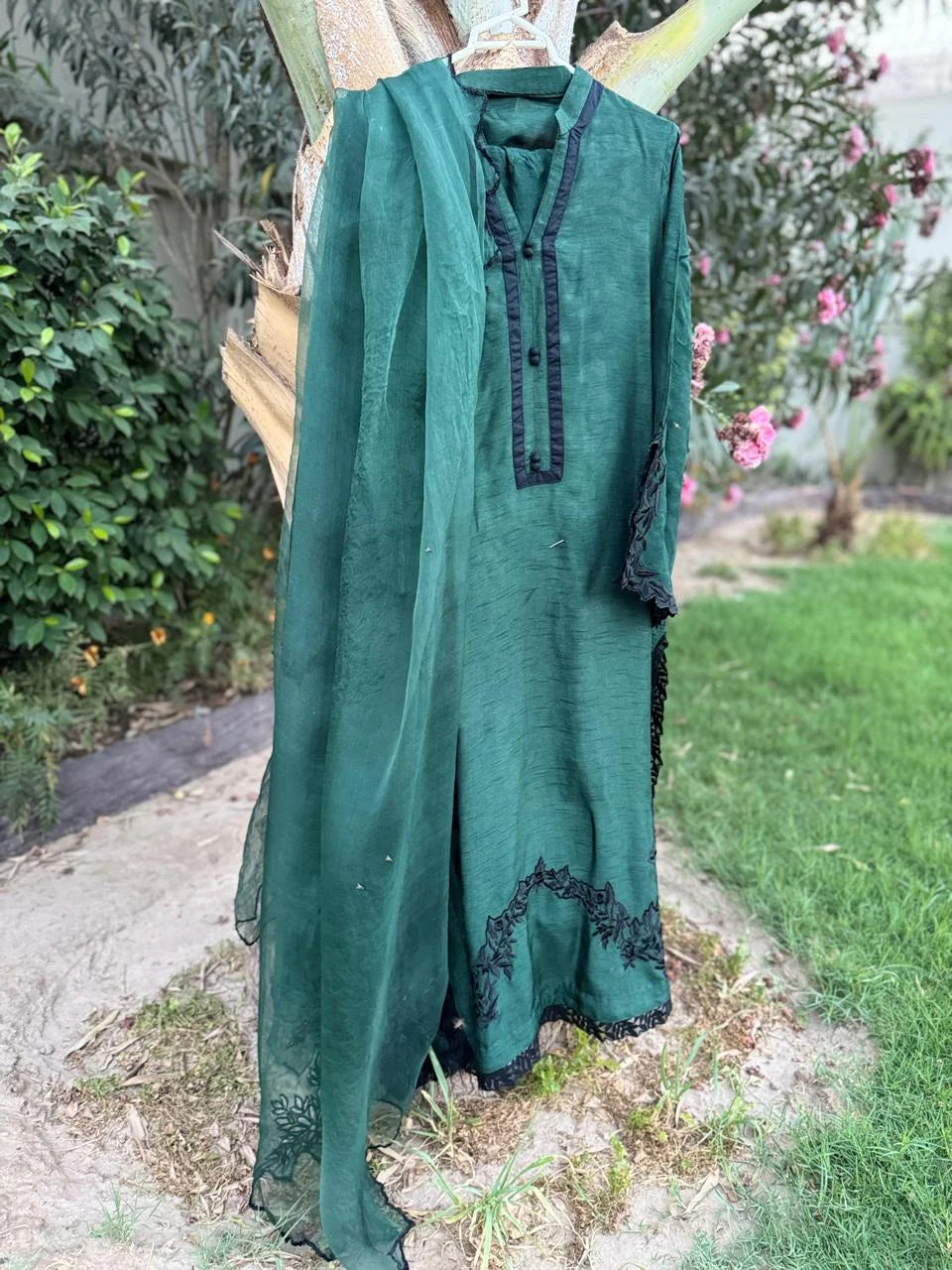 Emerald Green 3-Piece Dress