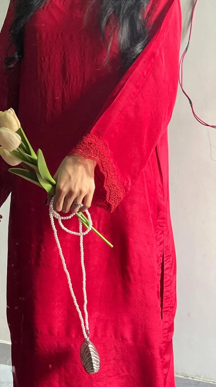 Red Dress on silk