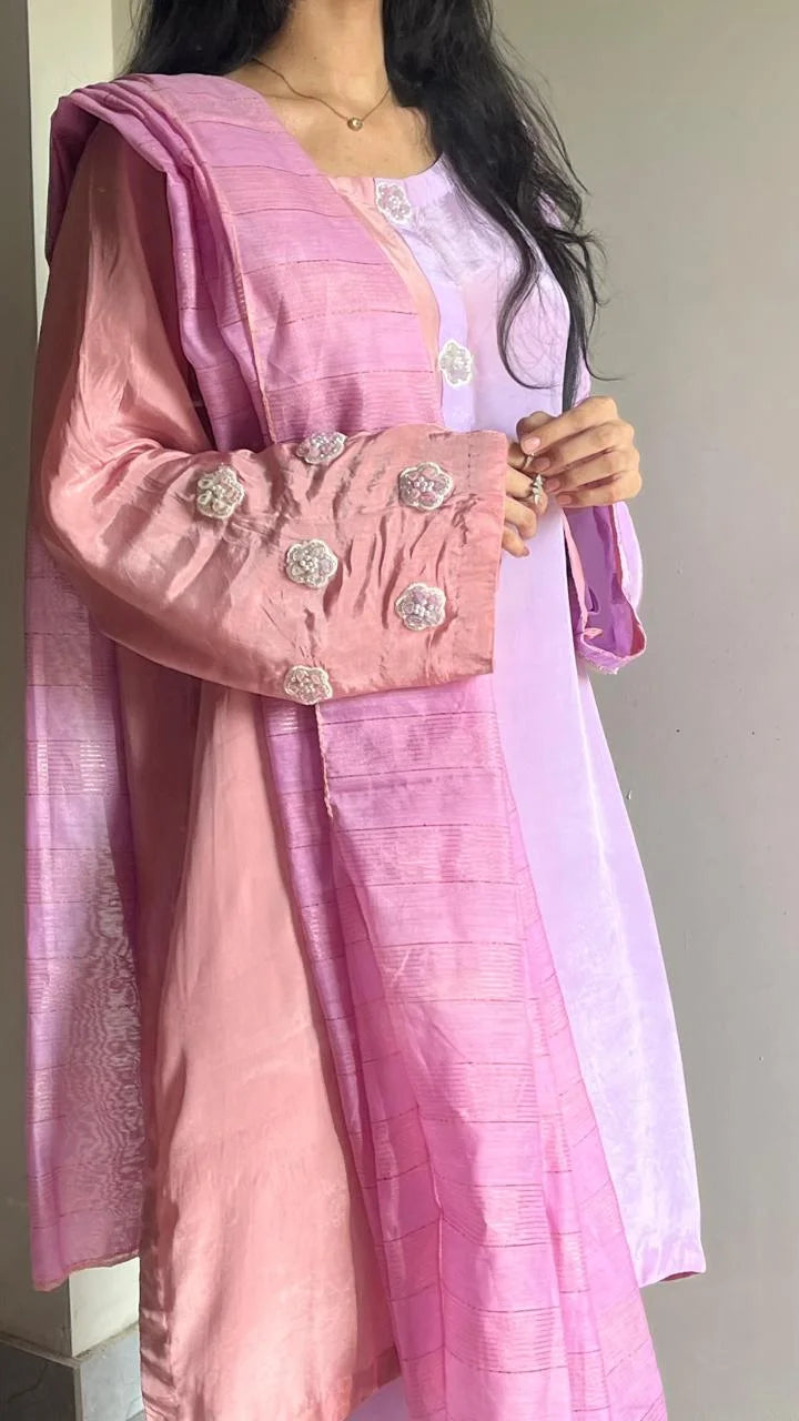 Cotton candy 2-PieceSilk Dress Dual Tone