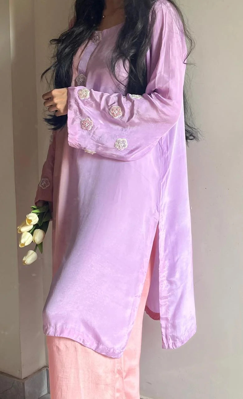 Cotton candy 2-PieceSilk Dress Dual Tone