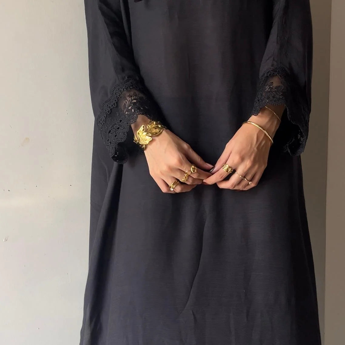 Fabric silk  Black dress