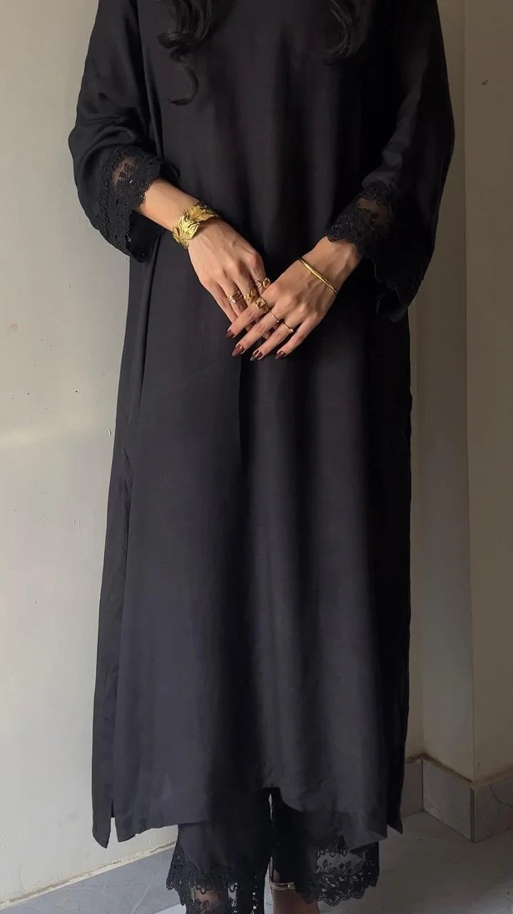 Fabric silk  Black dress